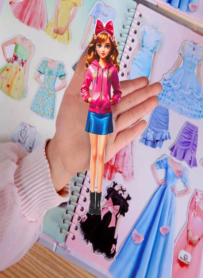 Daniel Axel Magnetic Dress Up Paper Doll,Magnet Princess Dress Up Dolls for Girls Ages 4-7 Kids,Travel Activities Road Trip Car Ride Interactive Learning Created Imagine Set Birthday Gift (D Set) - Image 3